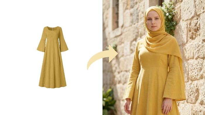 Hijab to Model - AI-powered product visualization service by Try-On Virtuai