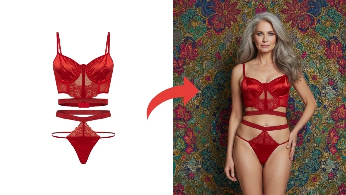 Underwear to Model - AI-powered product visualization service by Try-On Virtuai